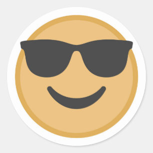 カッコいいの陰Emojiは直面します ラウンドシール