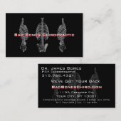 カッコいいの骨のX線のカイロプラクターの名刺 名刺 (正面/裏面)