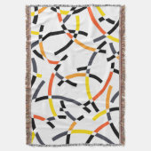 カッコいいはっきりしたトレンディーよくはしゃぐ都市モダン美術 スローブランケット (正面縦)