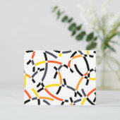 カッコいいはっきりしたトレンディーよくはしゃぐ都市モダン美術 ポストカード (スタンド正面)