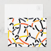 カッコいいはっきりしたトレンディーよくはしゃぐ都市モダン美術 ポストカード (正面/裏面)