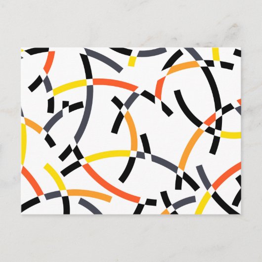 カッコいいはっきりしたトレンディーよくはしゃぐ都市モダン美術 ポストカード (正面)