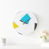 カッコいいよくはしゃぐモダントレンディー ラージ壁時計 (ホーム)