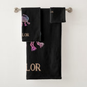 カッコいいアステカデザインドッグバスタオル バスタオルセット (インサイチュ)