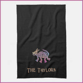 カッコいいアステカデザイン キッチンタオル