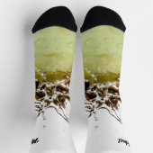 カッコいいアップルフルーツの水滴スプラッシュあなたの名前 ソックス (上部)