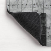 カッコいいアンティークグランジ効果音符 マウスパッド (コーナー)