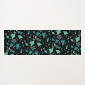 カッコいいエイ青い黒の水中競技パターン ヨガマット (裏面(横))