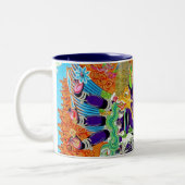 カッコいいオリエンタルマンダラ山鮮やか高の神芸術 ツートーンマグカップ (左)