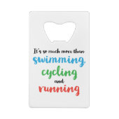 カッコいいオリジナルトライアスロンデザイン クレジットカード栓抜き (裏面)