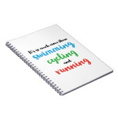 カッコいいオリジナルトライアスロンデザイン ノートブック (右側)