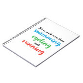 カッコいいオリジナルトライアスロンデザイン ノートブック (左側)