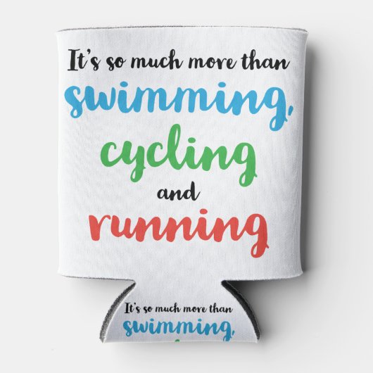 カッコいいオリジナルトライアスロンデザイン 缶クーラー (正面)