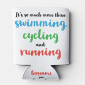 カッコいいオリジナルトライアスロンデザイン 缶クーラー (裏面)