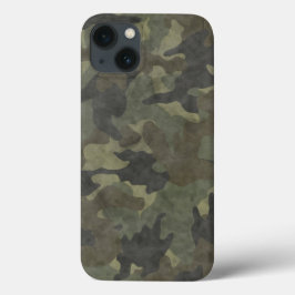 カッコいいカグランジーキ迷彩柄パターン背景軍隊 iPhone 13ケース