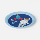 カッコいいカスタム宇宙飛行士宇宙子供の誕生日 ペーパープレート (アングル)
