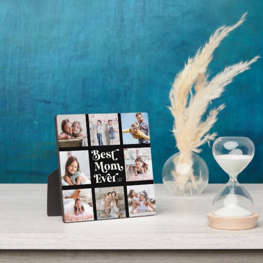 カッコいいカスタム最高のMom Ever写真モダン Collage フォトプラーク (インサイチュ)