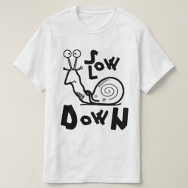 カッコいいカタツムリのスケッチとスローモットーv1 tシャツ
