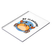 カッコいいカニのユーモアポジティブパン ノートブック (左側)