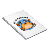 カッコいいカニのユーモア ポジティブなジョーク ノートブック (右側)