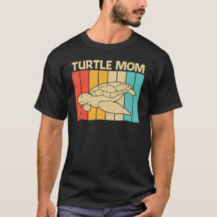 カッコいいカメ母ウミガメ水中競技アニメーション Tシャツ