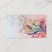 カッコいいカラフルの夏の色は花を渦巻く 名刺 (裏面)