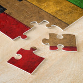 カッコいいカラフルアンティークグランジ効果ピアノ ジグソーパズル (側面)