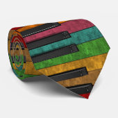 カッコいいカラフルアンティークグランジ効果ピアノ ネクタイ (ロール)