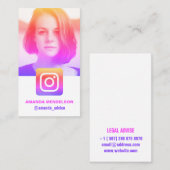 カッコいいカラフルインスタグラム 名刺 (正面/裏面)