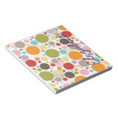 カッコいいカラフルガーリートレンディー泡水玉模様 ノートパッド (アングル)