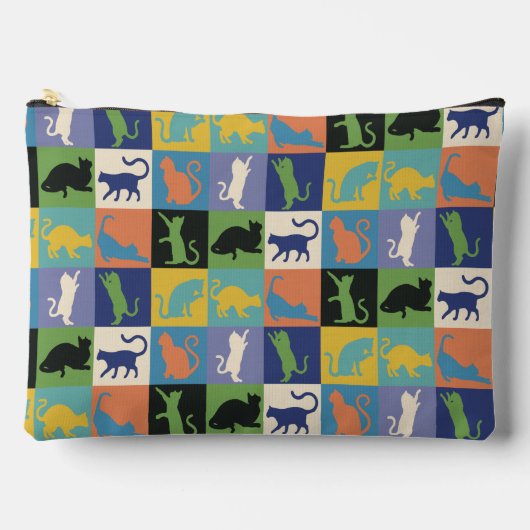 カッコいいカラフルキルト アクセサリーポーチ (正面)