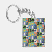カッコいいカラフルキルト キーホルダー (正面左)