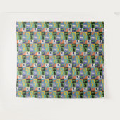 カッコいいカラフルキルト タペストリー (正面(横))