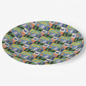 カッコいいカラフルキルト ペーパープレート (アングル)