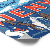 カッコいいカラフルデンバー旅行ポスター ポスター (角)