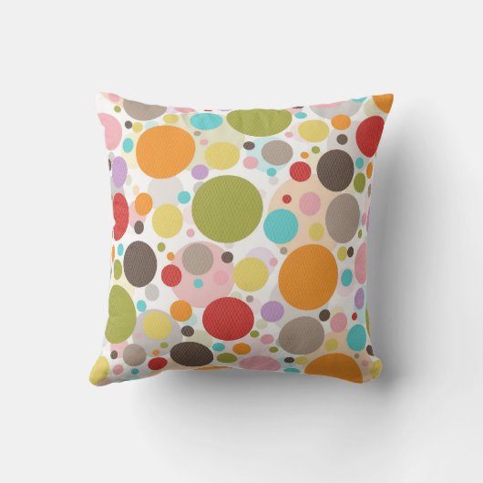 カッコいいカラフルトレンディーガーリー泡水玉模様 クッション (裏面)