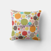 カッコいいカラフルトレンディーガーリー泡水玉模様 クッション (正面)