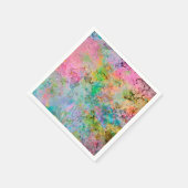 カッコいいカラフルネオンカラー抽象芸術大理石画像 スタンダードカクテルナプキン (角)