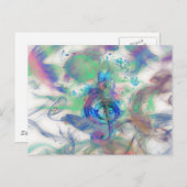 カッコいいカラフルノート煙エフェクト画像 ポストカード (正面/裏面)