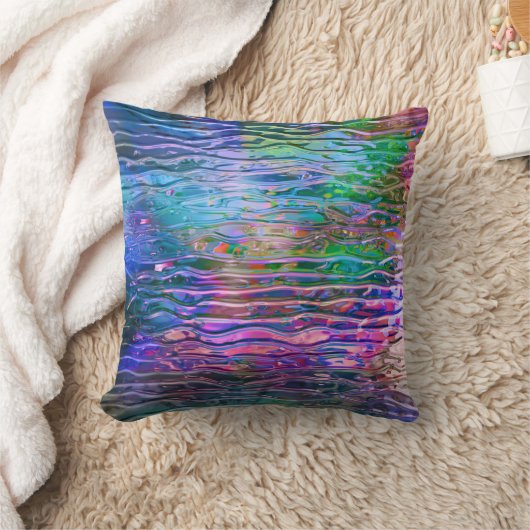 カッコいいカラフル抽象芸術溶融ガラス クッション (ブランケット)