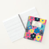 カッコいいカラフル抽象芸術60sヒッピー花柄 ノートブック (内部)