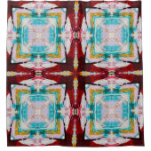 カッコいいカラフル抽象芸術 シャワーカーテン (正面)