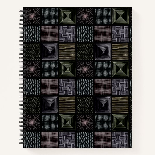 カッコいいカラフル抽象芸術 ノートブック (正面)