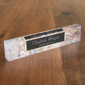 カッコいいカラフル金ゴールド デスクネームプレート (側面)