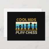 カッコいいキッシ遊ュチェス盤の駒ギフト ポストカード (正面/裏面)