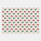 カッコいいキッズすごいヒーローのタイル模様 ラッピングペーパーシート (正面)