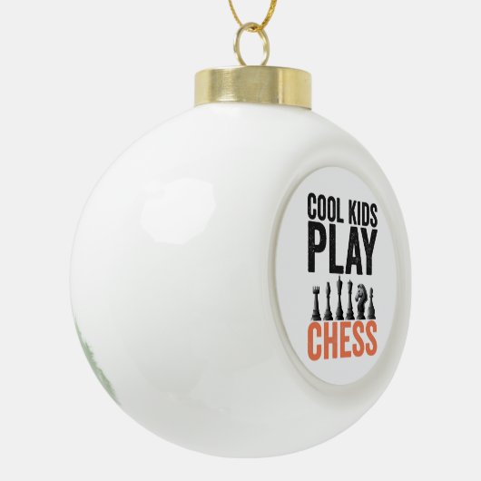 カッコいいキッ遊スチェスおもしろいボード愛好家ギフトギフト セラミックボールオーナメント (左)