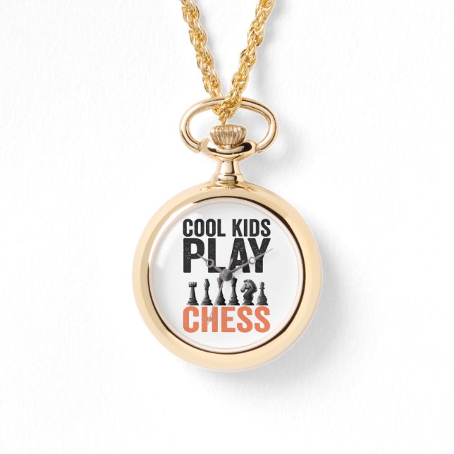 カッコいいキッ遊スチェスおもしろいボード愛好家ギフトギフト 腕時計 (正面)