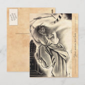 カッコいいクラシックヴィンテージ墨入れ ポストカード (正面/裏面)