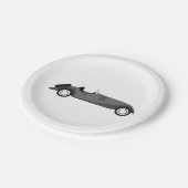 カッコいいクラシック車 ペーパープレート (アングル)